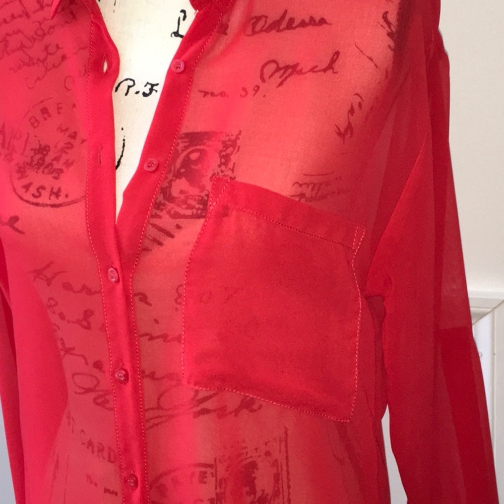 Garage Red Button Up - image 3